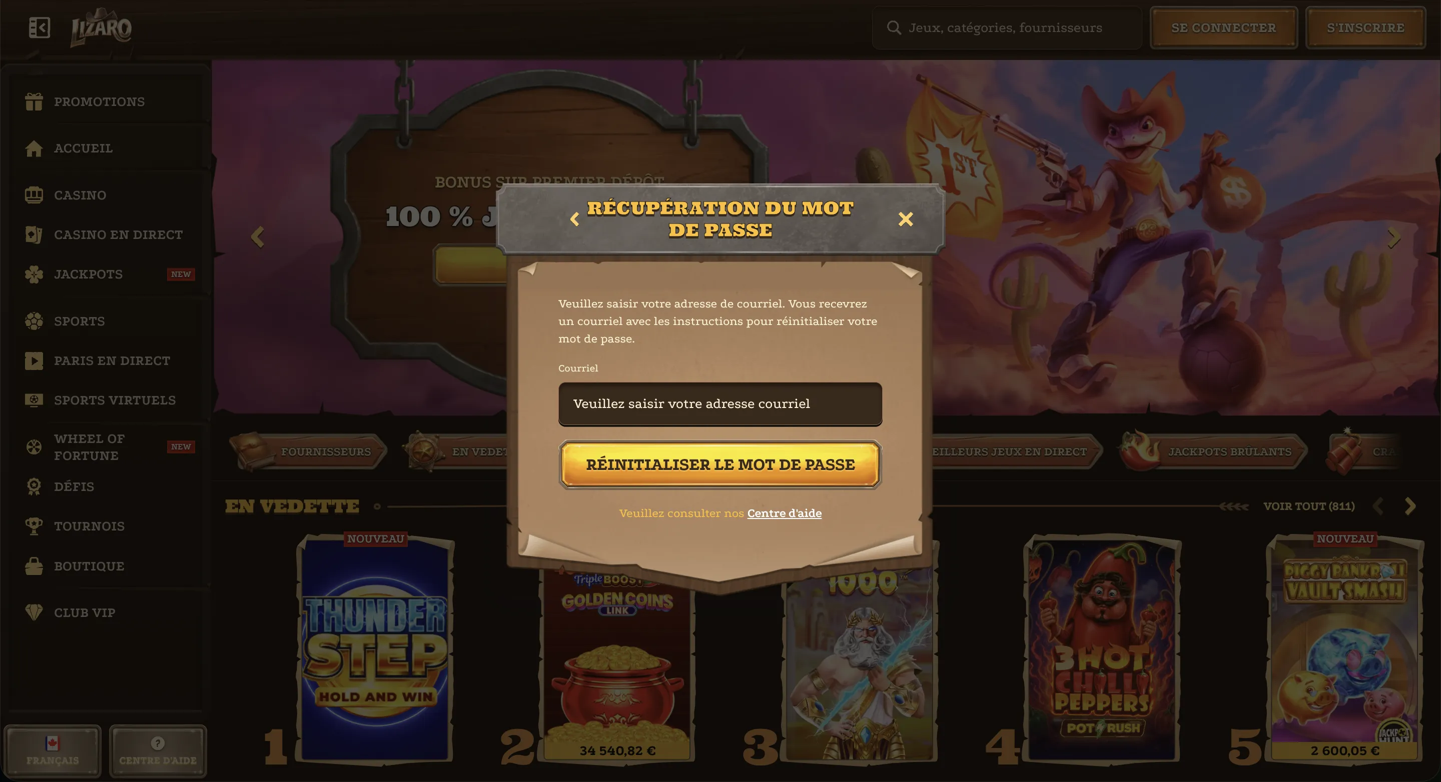Lizaro Casino avis connexion et problèmes d'accès