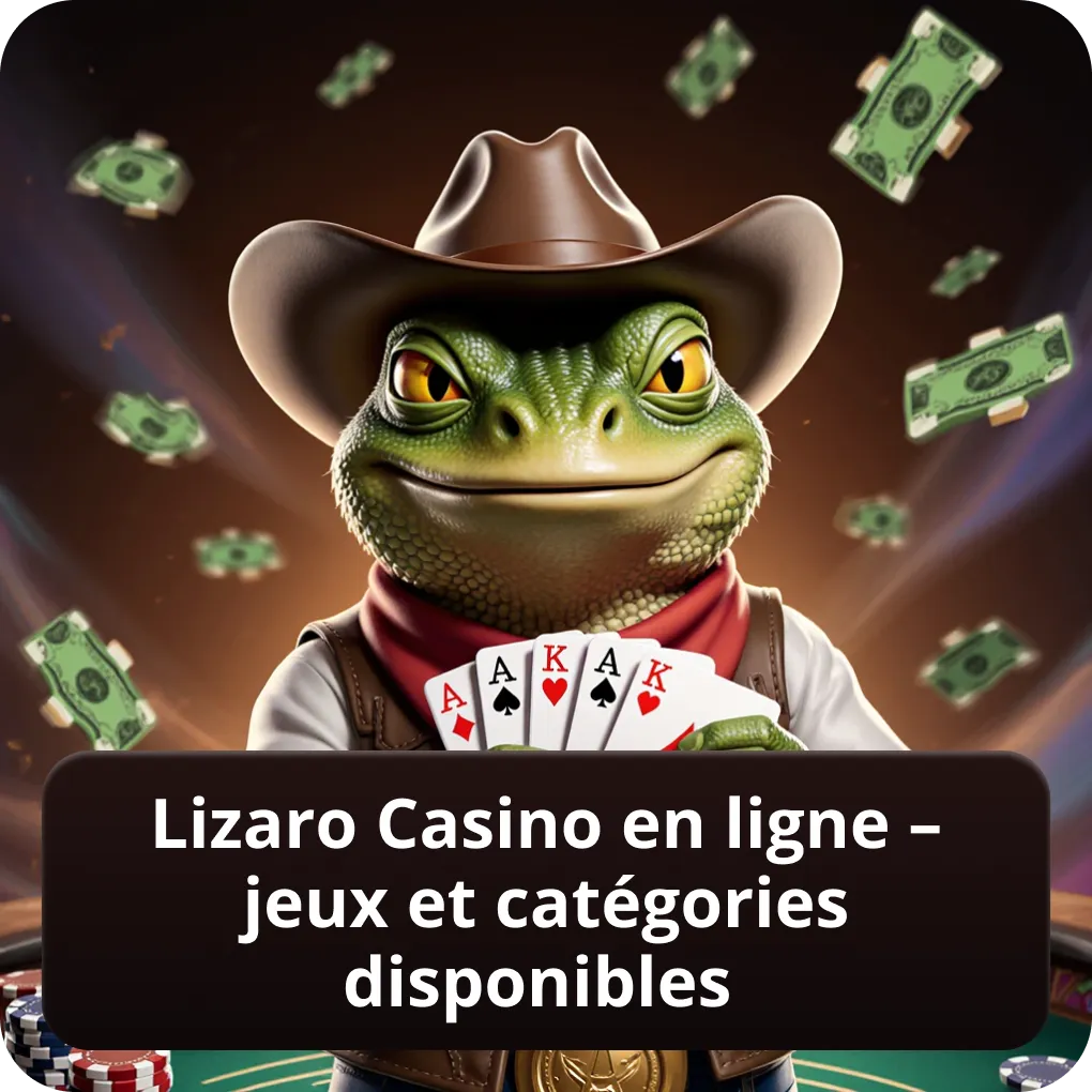 Lizaro Casino en Ligne – jeux et catégories disponibles